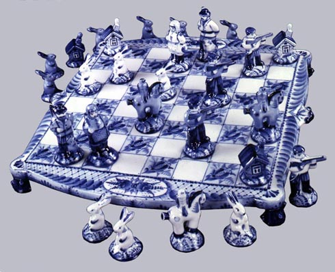 Шахматы гжели -1